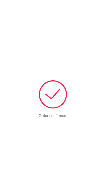 Order confirmed