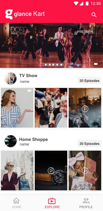 Explore — shoppable shows