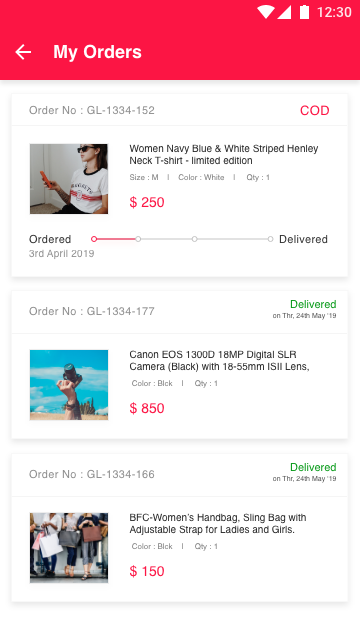 My orders